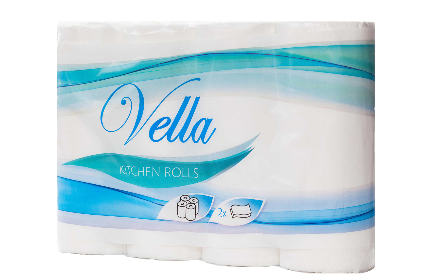 VELLA Küchenrollen, Zellstoff, 2 lagig, weiß 64 Blatt