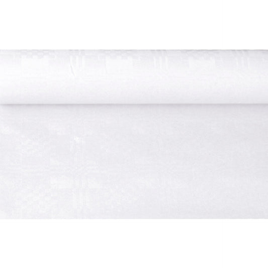 Papiertischdecke mit Damastprägung weiß, 50 x 0,80 m