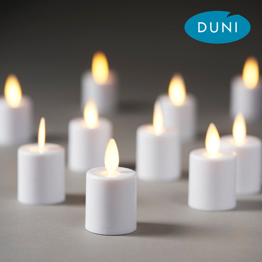 DUNI LED Moving Flame Ersatz Kerzen in warmweiß 5er Set