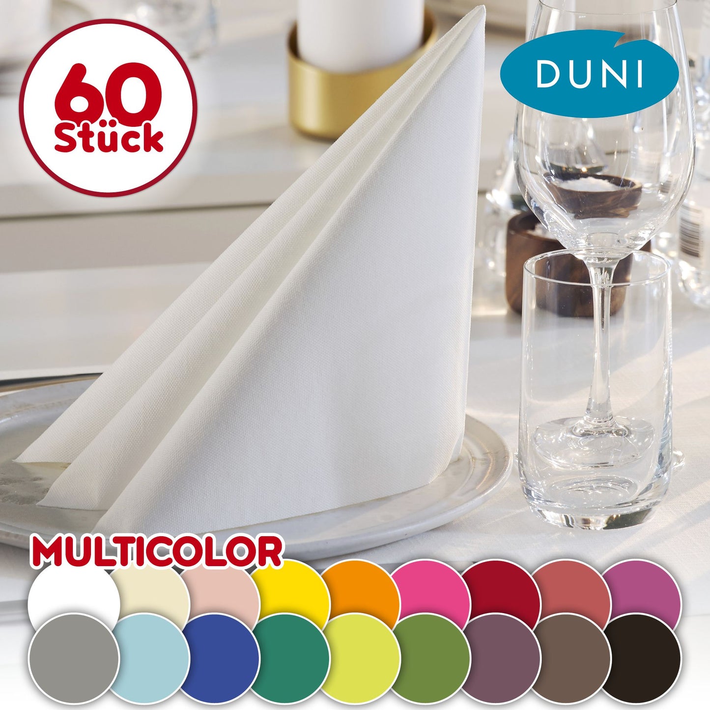 DUNI Bio Dunisoft Servietten 40 x 40 cm uni