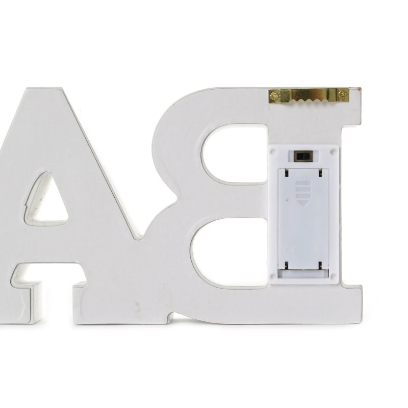 LED Schriftzug "BABY" weiß