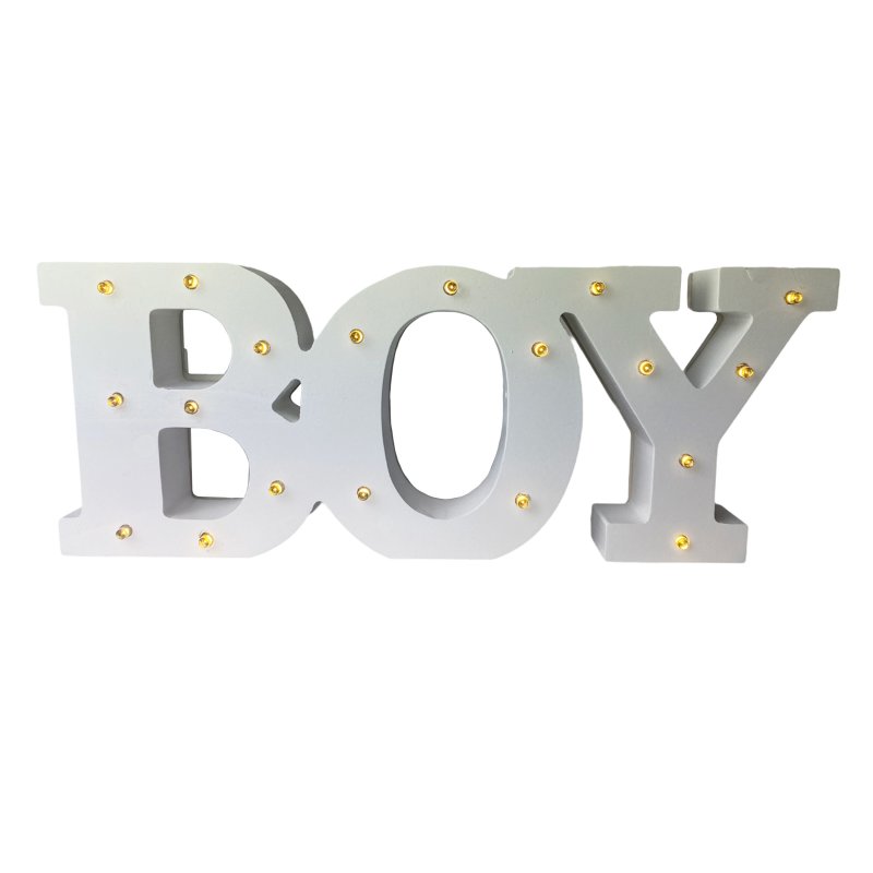 LED Schriftzug "Boy" weiß