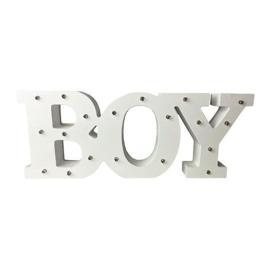LED Schriftzug "Boy" weiß