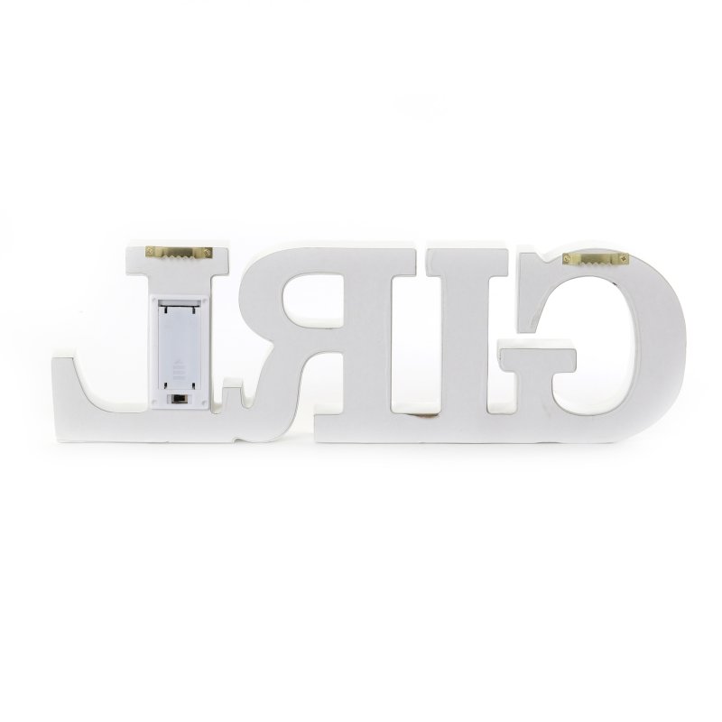 LED Schriftzug "GIRL" weiß