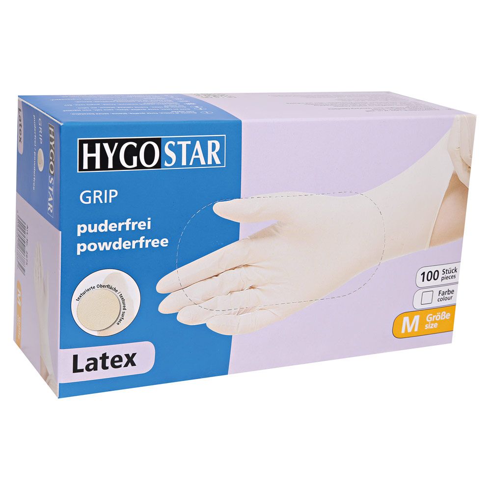 Franz Mensch Latexhandschuhe Grip puderfrei, weiß